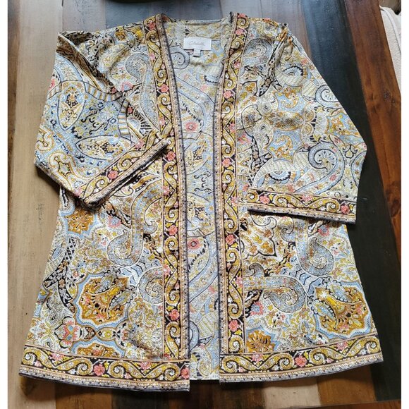 Evereve Cleobella Kalidescope Paisley Print Kimono Jacket- XS /S - Picture 4 of 9
